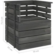 vidaXL Gartensessel 70 x 65 x 71 cm grau 1 St.