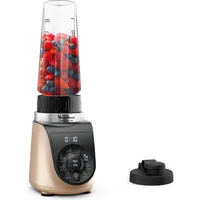Moulinex LM190AF0 Standmixer, Schwarz, Gold