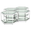 Casa Padrino Luxus Couchtisch / Wohnzimmertisch 4er Set Silber 60 x 52 x H. 36 cm - Wohnzimmermöbel