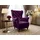 beautysofa Ohrensessel FALCO Chesterfield Textil 82 x 102 x 92 cm Lila