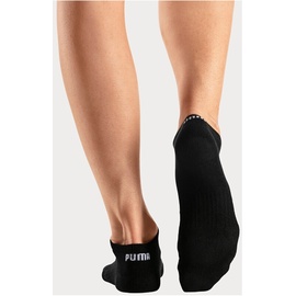 Puma Unisex Sneaker-Socken, Vorteilspack - Cushioned, Frottee-Sohle, Logo, einfarbig Schwarz 39-42