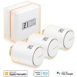 Netatmo Intelligenter Thermostat mit 3 Thermostatköpfen Heizkörperthermostat