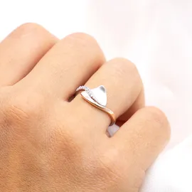 ZEEme Silber 925 zweifarbig mit Zirkonia weiß Gr.: 52