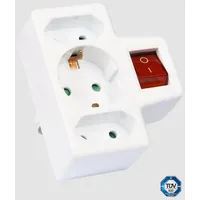 HEITECH PROMOTION GMBH Steckdosenadapter 3-fach Weiß 10 St.