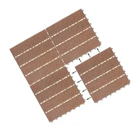 CASARIA WPC Fliesen 66er-Set Klassik Terrakotta