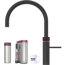 Quooker Fusion Round schwarz & PRO3 Reservoire & CUBE