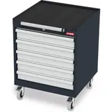 STIER Mobiler Schubladenschrank mit 5 Schubladen BxTxH 600x575x790 mm