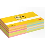 Post-it Notes Würfel, 2 Blöcken, 450 Blatt pro Block, 76 mm x 76 mm, Grün, Pink, Orange, Blau, 100 Prozent PEFC - Selbstklebende Notizzettel für Notizen