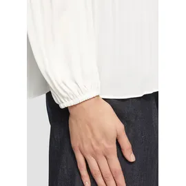 s.Oliver Plissierte Bluse aus Crêpe Weiß 38