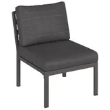 AMBIA GARDEN Loungemittelteil, Dunkelgrau, Metall, Textil, Füllung: Schaumstoff, 59x72x73 cm, Loungemöbel