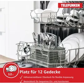 Telefunken GEV6012D Einbau-Geschirrspüler (vollintegrierbar, 598 mm breit)