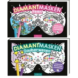 ARS EDITION Malblock Diamantmasken sortiert Set Diamant-Masken