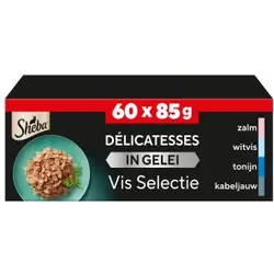 Sheba Delikatesse Fisch Variation in Gelee Maxipack Katzen-Nassfutter Beutel 2 x (60 x 85 g)