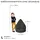 Sitting Point BeanBag Fluffy 70 x 90 cm mittelgrau
