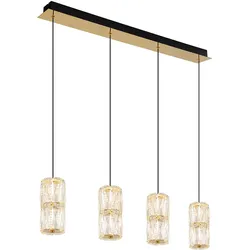 Hängeleuchte Kristalllampe Pendelleuchte 3-Flammig LED gold antik klar Esszimmer
