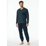 SCHIESSER Herren Schlafanzug Lang-Comfort Nightwear"" Pyjamaset, Jeansblau_181162, 60