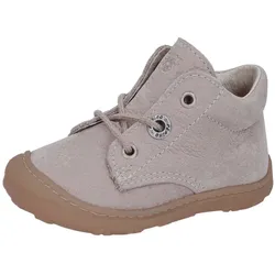 Lauflernschuh PEPINO BY RICOSTA "CORY W WMS: Weit", Kinder, Gr. 22, grau (kies), Leder, klassisch, Schuhe, Schnürschuh m. Weiten-Meßsystem, Leder, Größenschablone zum Download