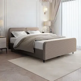 beautysofa LEA 180 x 200 cm Beige/Bronze