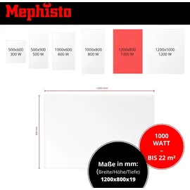 Mephisto Infrarotheizung inkl. Fernbedienung und Thermostat WIFI APP Steuerung 1000W, inkl. Deckenmontage-Set