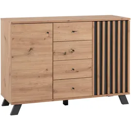 Finori Kommode Medan 120 x 85 x 37,5 cm Braun/Grau