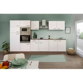 Respekta Küchenzeile Economy 330 cm Weiß/Eiche