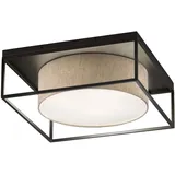 Fischer & Honsel Carre 4-flg. eckig schwarz Metall 60 x 60 cm