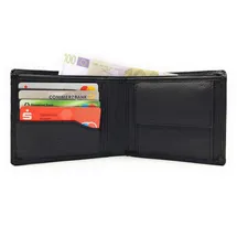 lemasi Geldbörse Herren Portemonnaie schwarz