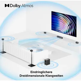 ultimea 7.1 Dolby Atmos Soundbar für TV, Heimkino Sound System Poseidon D80 - Schwarz