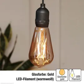 Hellum Hängelampe Batterie ST64 Ø 6,4 x 13,8 cm Gold