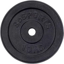 ScSPORTS Hantelscheiben Set Hantelscheibe 20 kg schwarz