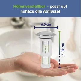 Abfluss-Fee Verschlussstopfen weiß/chrom mit Duftstein | Gr.: onesize