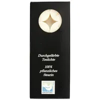 Kerzenfarm Hahn Stearin Teelicht Set 10 St. elfenbein