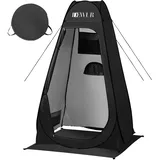Dewur Camping Toilettenzelt UV 50+ Duschzelt Pop Up Umkleidezelt Privatsphäre Toilette Umkleidekabine Lagerzelt Mobile Outdoor WC Zelt für Camping & Beach, mit Tragetasche (Schwarz)
