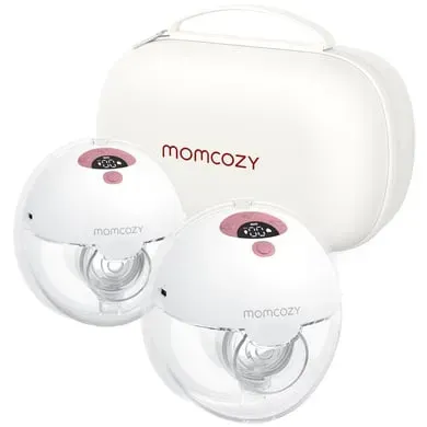 momcozy Doppelmilchpumpe tragbar M5, maroon