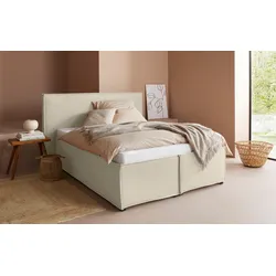 Polsterbett "Isaline", beige, B:173cm L:213cm, 100% Polyester, LEGER HOME BY LENA GERCKE, Betten, Polsterbett Polsterbett ohne Bettkasten, wahlweise ohne Matratze oder mit 3 Matratzenarten, Kopfteilhöhe 107 cm