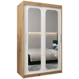 abiks möbel Schwebetürenschrank Promo 120 x 200 x 62 cm Weiß
