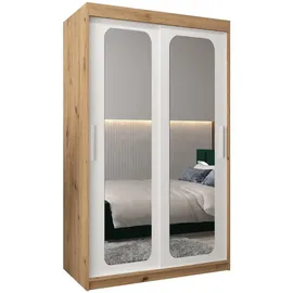 abiks möbel Schwebetürenschrank Promo 120 x 200 x 62 cm Weiß