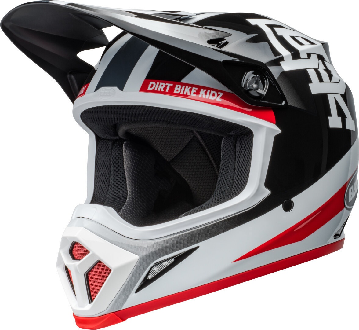 Bell MX-9 MIPS Twitch DBK 24 Motorcross Helm, zwart-wit-rood, 2XL