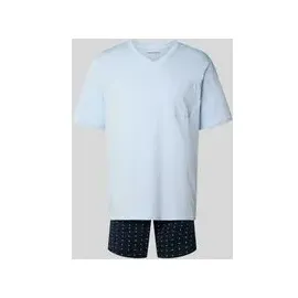 SCHIESSER Shorty Comfort Essentials navy / hellblau XXL