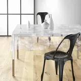 bricoline Douceur d'Intérieur Danela Tischdecke, rechteckig, transparent (140 x 240 cm), Weiß, bedrucktes PVC 14/100E