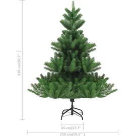 vidaXL Künstlicher Weihnachtsbaum Nordmanntanne Grün 210 cm