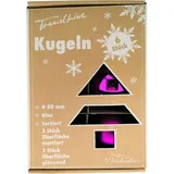 Trendline - Deko Set Aus 6 Christbaumkugeln Aus Glas 8 Cm Lila Hängedekoration