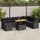 vidaXL Garten-Sofagarnitur 9-tlg. schwarz