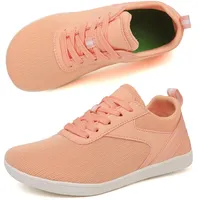 AONEGOLD Breite Barfuss Schuhe Herren Barfußschuhe Damen Zero Drop Solhe Leicht Traillaufschuhe Walkingschuhe Fitnessschuhe Laufschuhe Minimalistische Sneaker (Orange/39EU) - 39 EU Weit