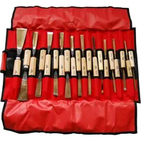 Stubai Beitel + Handhobel Schnitzeisen-Satz Profi in roter Rolltasche 20-teilig (20 mm)