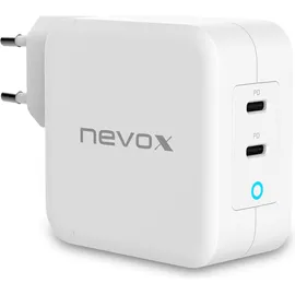 Nevox 100W Dual USB-C Power Delivery (PD) GaN weiß (1918)