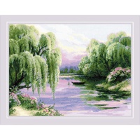 Riolis Kreuzstich Set Ruhiger Morgen, Zählmuster, 40x30cm