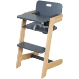roba Babyhochstuhl - 45x50x86cm - anthrazit Holz, / Holz