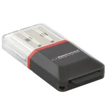 Esperanza Kartenleser Esperanza EA134K MicroSD MicroSDHC USB 2.0 Schwarz Silber Transparent