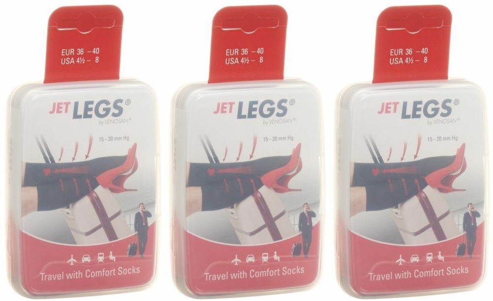 JET Legs® Travel Socks 36-40 black